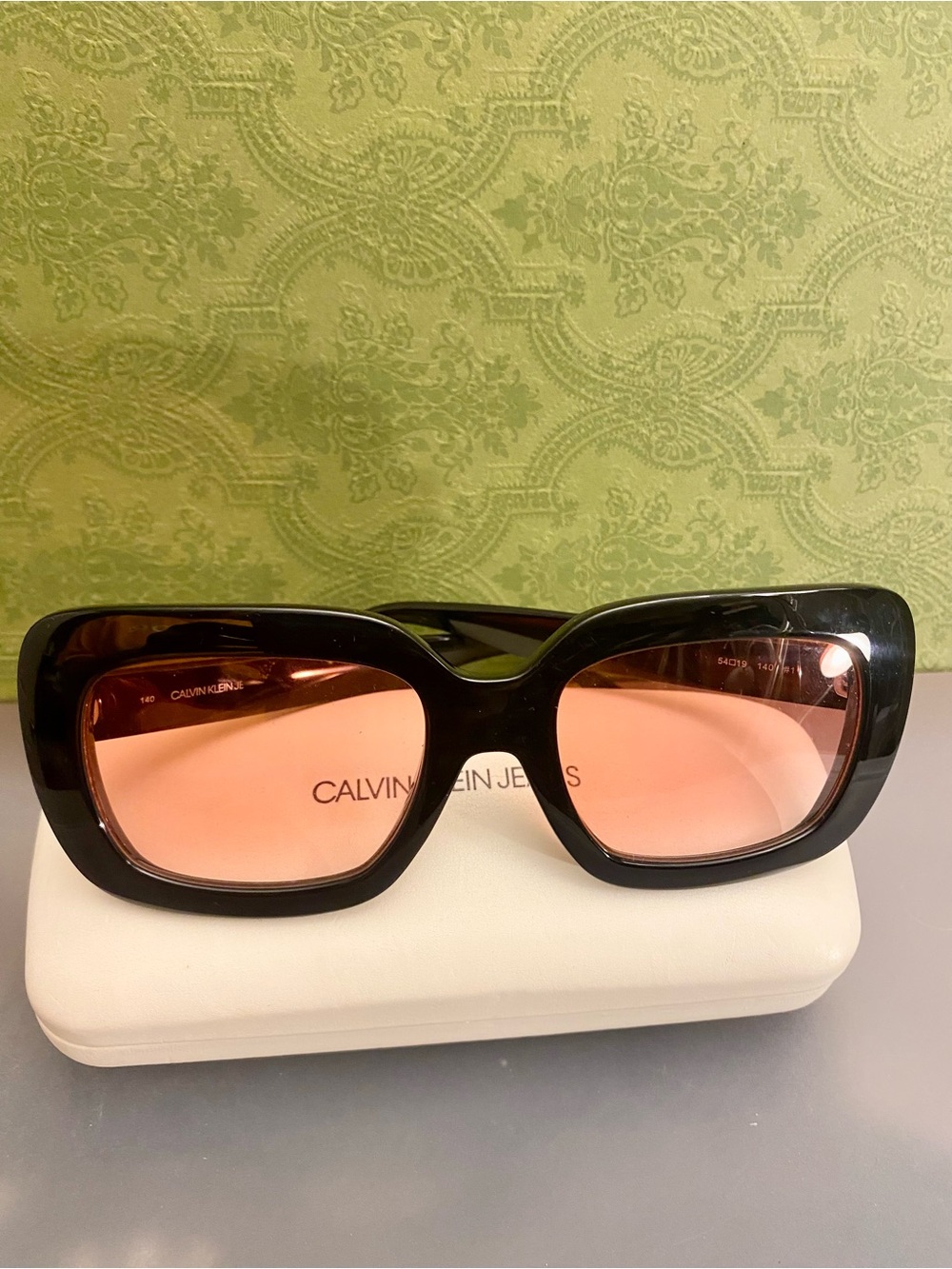 Gently used Rectangular Calvin Klein Black Sunglasses with GradientLenses/Summer - Picture 1 of 5